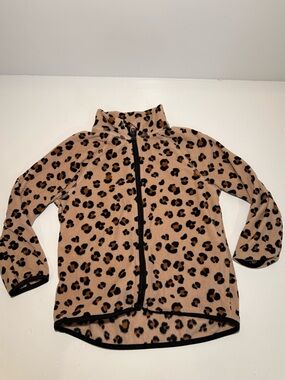 H&M Cheetah Print Full-Zip Fleece Jacket 3–4T